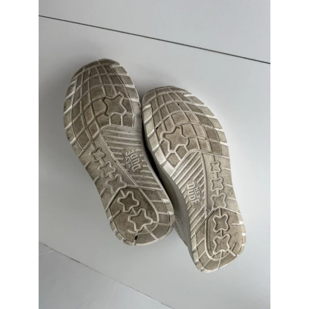 Hey Dude Women's Sirocco Crochet Mesh Loafers White Gold Women 8
